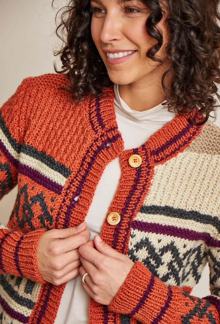 Bergère de France Canada - Salomé jacquard and fancy stitch cardigan