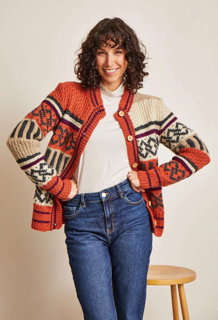 Bergère de France Canada - Salomé jacquard and fancy stitch cardigan